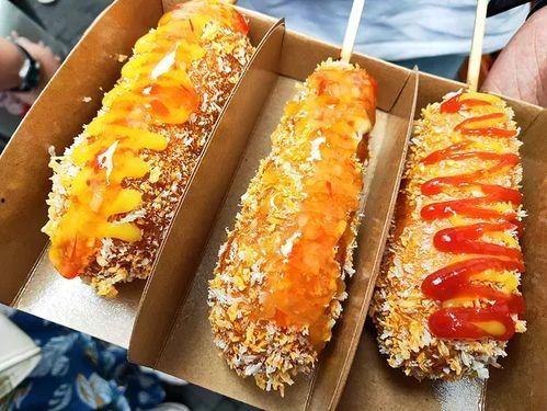 网红拉丝热狗,美味与视觉的双重盛宴